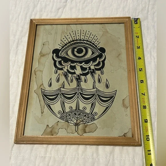 SOLD Abstract traditional print floral tattoo gift wall decor home bedroom alt - Picture 3 of 6